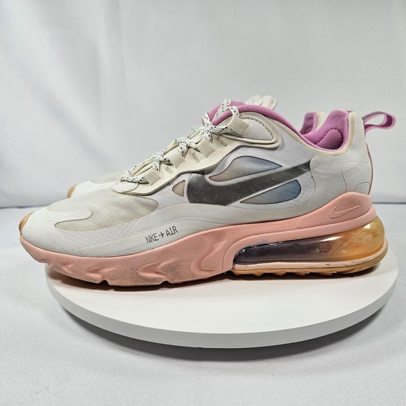 Nike Air Max 270 React White Pink Orange Women US 9 CZ8131-100 - Picture 4 of 7